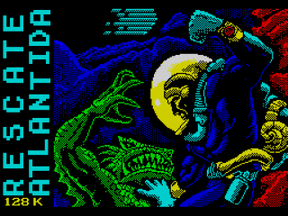 Atlantis title screen for ZX Spectrum